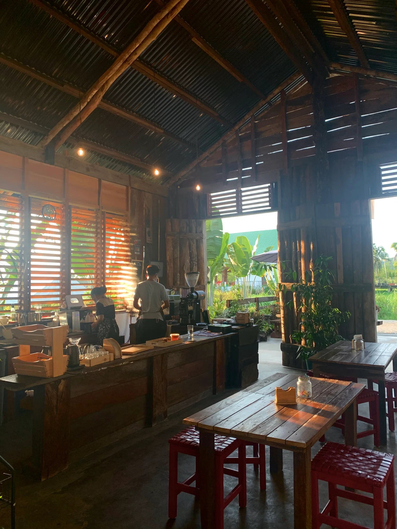 Rustic Filipino coffee shop used as the visual direction for the Coffee Shop Digital Operations Platform
